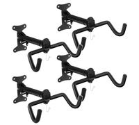 4x Support Mural pour Vélo 30 kg Noir