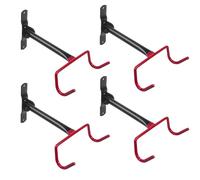 4x Support Vélo Mural en Horizontal en Acier Charge max. 30 kg