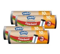 4x Swirl Fixierband Müllbeutel 10L ( 15 stk./Rolle )