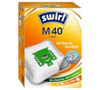 4x swirl sacs d'aspirateur M40 MicroPor pour Miele Green Magic, Miele HEPA-filtre, Miele Jubileum, Miele Medic Air 800 / Medic Air Plus / Medic Air S 800 Plus, Miele Medicair Plus CH, Miele Mecivac - S 400, Miele Meteor BL