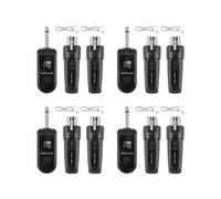 4X Système Adaptateur UHF XLR Récepteur Émetteur de Microphone Sans Fil pour Microphone Dynamique Guitare Mélangeur Audio Système PA