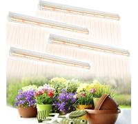 4x T5 LED Lampe pour plantes spectre complet Lumière solaire blanche 20W Extensible Lampe pour plantes de croissance pour plantes d'intérieur