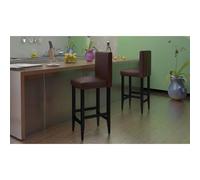 4x Tabouret de Bar Cuir Artificiel Chaise de Bistrot Siège de Salon vidaXL