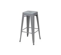 Mendler Tabouret de bar HWC-A73 métal empilable design industriel gris 4x