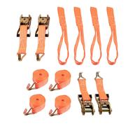 maXpeedingrods 4pièces 2000kg 2.9m Sangle d'arrimage Sangle à cliquet avec Crochet 35mm 2000 daN 2t pour l'arrimage Professionnel