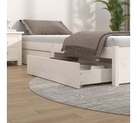 vidaXL Tiroirs de lit 4 pcs Blanc Bois de pin massif 815000