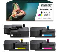 4x toner pour Xerox 106R-6020B 106R02763 CMYK = Noir + Bleu + Rouge + Jaune | Remplacement pour XEROX Phaser 6020 6020BI 6022 6027 WorkCentre 6025