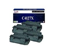-4x Toners compatibles avec HP C4127X / C8061X (27X/61X) pour HP Laserjet 4050T, 4050TN, 4100, 4100DTN, 4100MFP, 4100N, 4100TN, 4101MFP