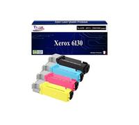 -4x Toners compatibles avec Xerox Phaser 6130, 6130N (Noir + Couleur)
