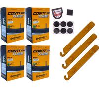 4x Tuyau vélo 26 pouces 26x1.75 - 26x2.50 Continental AV 40mm Valve auto / SET