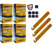 4x Tuyau vélo 28" 700 x 33C Continental AV 40mm Auto Schrader Valve +SET