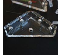 4x V3, 5mm d'épaisseur, Équerre d'angle transparente, en acrylique + 20 boulons M5, Support à angle droit, montage en angle, supports coudés, renfort