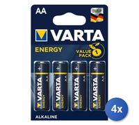 4X Varta Energy AA Pile Jetables Stilo AA Alcalines