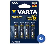 4X Varta Energy AAA Pile Jetable Mini Stilo AAA Alcaline