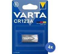 4X Varta LITHIUM Cylindrique CR123A Blister 1