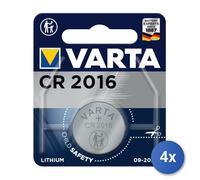 4X Varta Lithium Monnaie CR2016 BLI 1