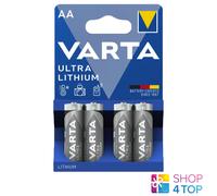 4x Varta Ultra Lithium AA 1,5 V Batteries LR6 FR14505 Long Life