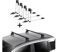 4x VDP porte-vélos ALU Premium + barres de toit VDP EVO acier compatibles avec Mercedes Classe B (W247) 5 portes à partir de 2019