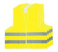 4x Vest Polyester Voiture Warnschutzweste Jaune Gilet de Signalisation WicaTex