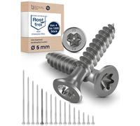 4x Vis à bois tête fraisée en Acier inoxydable Torx V2A vis inox 5x70 pour panneaux d'aggloméré Bois Filetage partiel 5mm fort 70mm long 4 pièce en acier A2