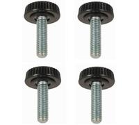 4x VIS PIED RÉGLABLE MOLETÉ FILETAGE M6 DIAMÈTRE 6MM x LONGUEUR 20MM MEUBLE PLASTIQUE EMBOUT TABLE CHAISE TUBE