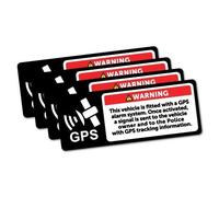 4X Warning GPS Alarm System Sticker Decal Safety Sign Car Vinyl