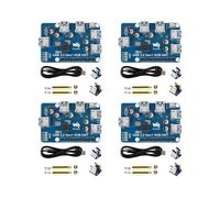 4X Waveshare USB 3.2 Gen1 HUB HAT pour Raspberry Pi 4B 3B+ 3B 2B Zero W WH, Port D'Extension USB 3.0 4 Canaux, Plug& Sans Pilote