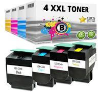 Inkadoo Lot de 4 toners compatibles avec Lexmark C540 C540N C543DN C544DN C544DTN C544DW C544N
