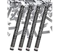 4x XXL (60 cm) canon à confettis Partypopper Streamer ®Ornement automatique (argent)