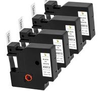 4x Yuanqimm Compatible pour Dymo D1 45013 S0720530 Ruban 12mm x 7m Noir sur Blanc, pour LabelManager Executive 640 CB 160 210D 360D 280 420P 500TS PNP Labelpoint 250 100 150 Labelwriter 450 DUO