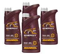4x1 Litre Mannol Énergie 5W-30 huile moteur 7511 Api Sn / CH-4 Acea A3/B4