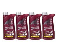 4X1 Litre Original MANNOL Huile De Boîte Maxpower 4X4 75W-140 API GL 5 LS