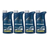 4X1 Litre Original MANNOL Huile De Chaîne Kettenöl