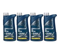 4X1 Litres Huile De Compresseur MANNOL ISO 46 Originale