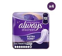 4x12 Serviettes Pour Fuites Urinaires Always Discreet - Ultimate Nuit