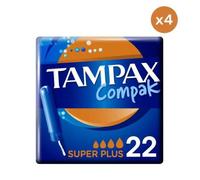 4x22 Tampax Compak Super Plus Tampons Avec Applicateur