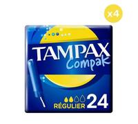 4x24 Tampax Compak Regular Tampons Avec Applicateur
