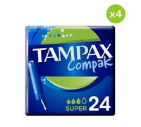 4x24 Tampax Compak Super Tampons Avec Applicateur