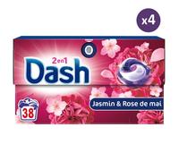4x38 Pods Jasmin et Rose de Mai - Lessive en capsules - Dash