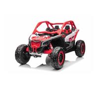 4x4 Buggy voiture électrique enfants 24V 2 places Can-am Maverick, Rouge, télécommande 2,4 Ghz, Batterie lithium portable, 4 x 200