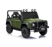 4x4 électrique Enfants 12V Land Rover Defender 110 SVX, Verte, Transmission, Batterie Lithium, Voiture électrique Enfants télécommande 2,4 GHz, USB/Aux/Bluetooth, phares LED, 3-7 Ans, 4X 25 W Moteur