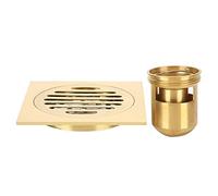 4x4 en Carré Cuivre Drain de Sol Crépine Dorée pour Hôtel Salle de Bains Douche Grand Calibre Cheveux Catcher Égouttoir Générique Anti-Odeur Drains de Sol Protecteur
