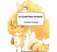 4x4 Graph Paper Notebook: Cute Composition Graph Paper Notebook 4x4 | 110 pages |7.5 x 9.25 Inches| A Math, Science or Engineering Notebook.