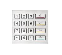 4x4 IP65 imperméabilisent Le Clavier numérique Industriel d'acier Inoxydable de Clavier numérique en métal for Le Distributeur Automatique(Matrix Interface,Layout 5)