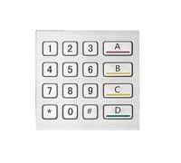 4x4 IP65 imperméabilisent Le Clavier numérique Industriel d'acier Inoxydable de en métal for Distributeur Automatique(Matrix Interface,Layout 6)