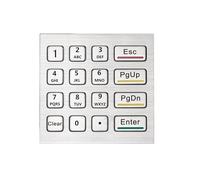 4x4 IP65 imperméabilisent Le Clavier numérique Industriel d'acier Inoxydable de en métal for Distributeur Automatique(Matrix Interface,Layout 3)
