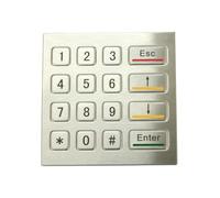 4x4 IP65 imperméabilisent Le Clavier numérique Industriel d'acier Inoxydable de en métal for Distributeur Automatique(Matrix Interface,Layout 2)
