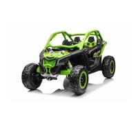 4x4 Voiture électrique 2 places 12V à chevaucher Can-am Maverick, vert, suspension avant et arrière, télécommande 2,4 Ghz