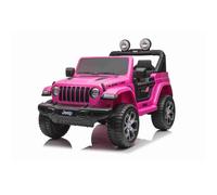 4x4 Voiture électrique enfants 12V JEEP Wrangler, Rose, Radio avec entrée Bluetooth, USB, Batterie au lithium, Télécommande 2,4 GHz