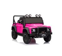 4X4 Voiture électrique enfants 12V Land Rover Defender 110 SVX, Rose, télécommande 2,4 GHz, USB/Aux/Bluetooth, batterie lithium
